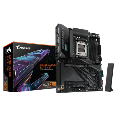 Материнская плата AORUS X870E AORUS ELITE X3D, AM5, DDR5, 4×DDR5