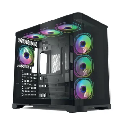 Корпус ПК Forza FZ-G42B, Middle Tower, ATX, без БП, стекло