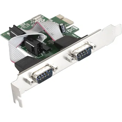 Интерфейсная плата Exegate EX283706RUS, PCIe 1.1 x1, 2×RS-232