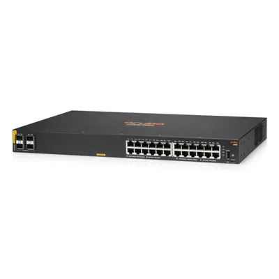 Коммутатор HPE JL677A, Aruba 6100, L2, 24×1GbE PoE+, 4×10G SFP+, 370 Вт