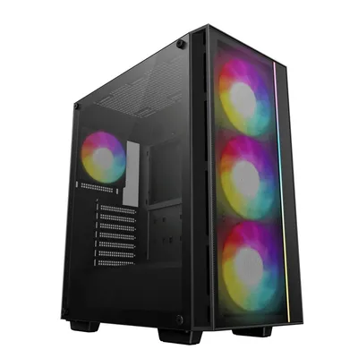 Корпус DeepCool R-MATREXX55-BKAGA4-G-4, MATREXX 55 MESH V4, ATX, стекло, 4×ARGB