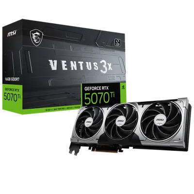Видеокарта MSI RTX 5070 TI 16G VENTUS 3X, 16ГБ GDDR7, 256bit, PCI-E 5.0