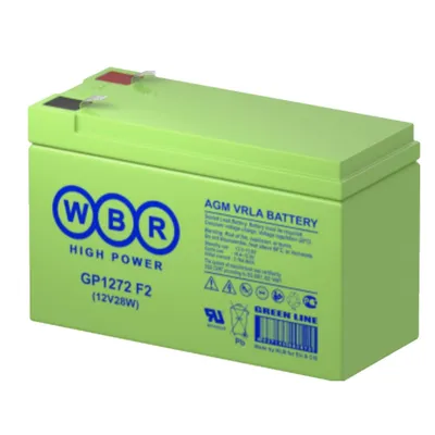 Аккумулятор WBR GP1272 F2 (12V28W), 12В, 7.2Ah