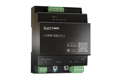 Интерфейсный модуль iRidi I-CAN-DALI-L1, до 64 устройств, IP20