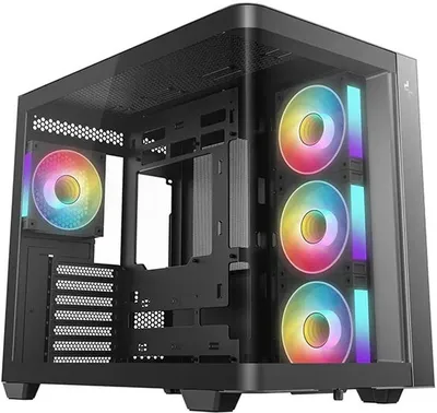 Корпус Deepcool CG530U 4F черный без БП ATX 6x120mm 4x140mm 2xUSB3.0 audio bott PSU