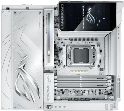 Материнская плата ASUS ROG CROSSHAIR X870E GLACIAL, AM5, X870E, 4*DDR5, 4*SATA, 7*M.2,  12*USB 3.2, Type-C, 2*USB4, 6*PCIx16, ATX; 90MB1NQ0-M0EAY0