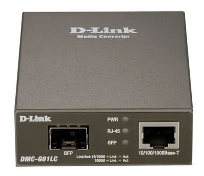 Медиаконвертер D-Link DMC-G01LC/C1A, 1000Base-T to 1000Base-X SFP