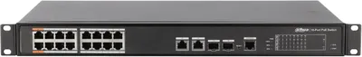 Коммутатор Dahua DH-PFS4218-16ET-190, L2, 16×FE PoE, 2×Combo GbE/SFP, 190Вт