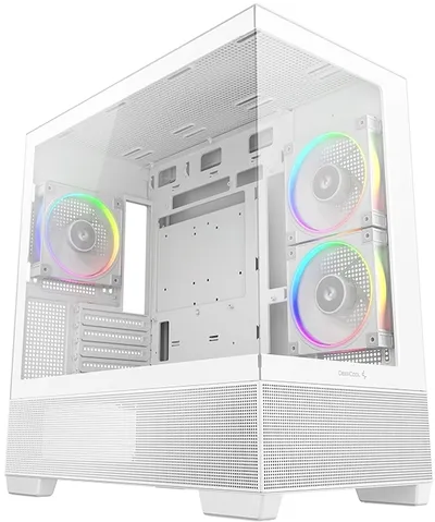 Корпус Deepcool CG380 3F WH, mATX, Mini-Tower, 3x120мм ARGB, белый