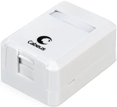 Коробка для настенного монтажа Cabeus MB-1, 1×Keystone, белый