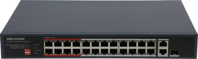 Коммутатор Hikvision DS-3E0326P-E/M(C), 24×FE PoE, 230W, 1×GbE, 1×SFP