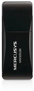 Wi-Fi адаптер Mercusys MW300UM, N300, USB 2.0, 2,4 ГГц