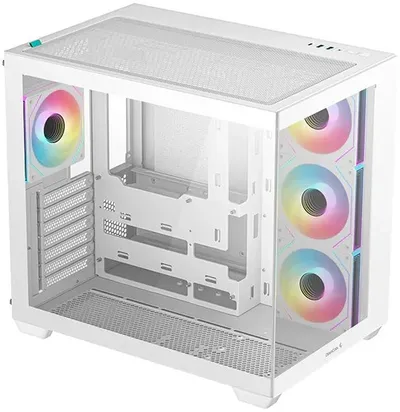 Корпус Deepcool CG530 4F WH, ATX, 4×120мм ARGB, панорамное окно