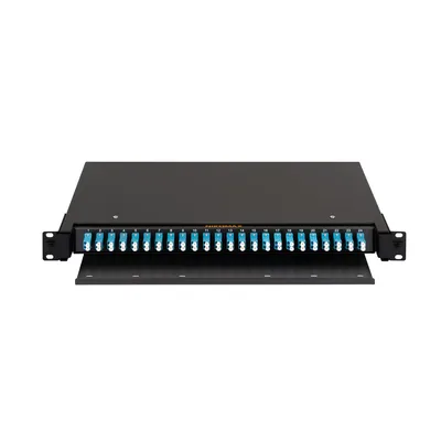 Кросс оптический NIKOMAX NMF-RP48LCUS2-TS-P1-1U-BK, 19", 1U, 48×LC/UPC, SM OS2