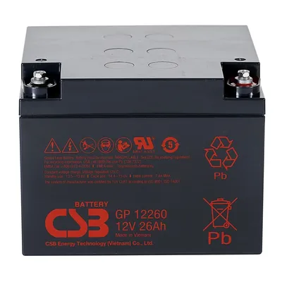 Аккумулятор CSB GP12260 I, 12В, 26Ач