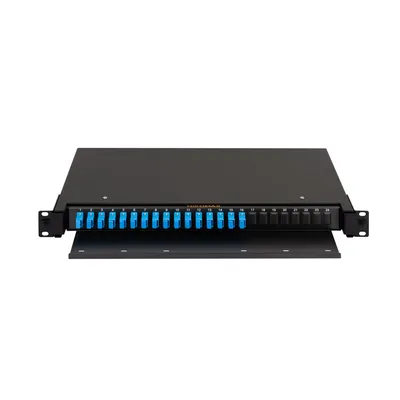 Оптический кросс NIKOMAX NMF-RP16SCUS2-TS-P1-1U-BK, 19", 1U, 16xSC/UPC, SM OS2