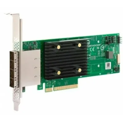 Контроллер Broadcom 05-50075-00, SAS LSI 9500-16e, PCIe Gen4 x8, 16 портов
