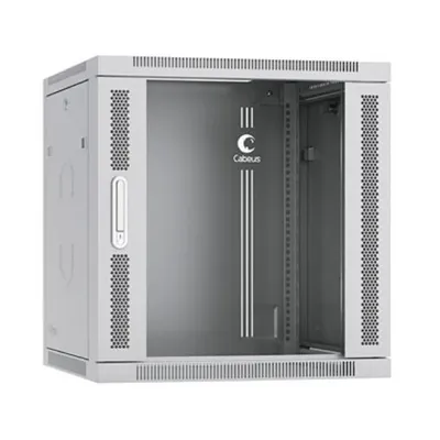 Шкаф телекоммуникационный настенный Cabeus SH-05F-12U60/35-R, 12U, 600×350 мм, стеклянная дверь, серый