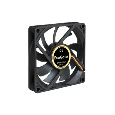 Вентилятор 12В DC ExeGate EX08015S3P (80x80x15 мм, Sleeve bearing (подшипник скольжения), 3pin, 2000RPM, 20dBA) <EX180973RUS>