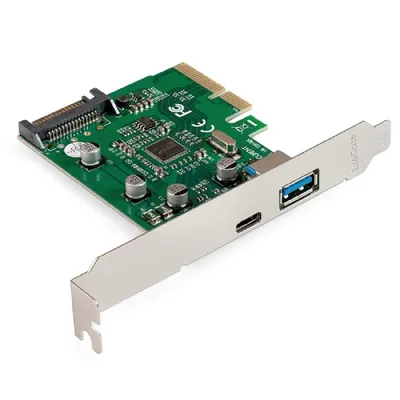Контроллер ExeGate EX298302RUS, PCI-E x4, USB 3.2 Gen2, Type-A + Type-C
