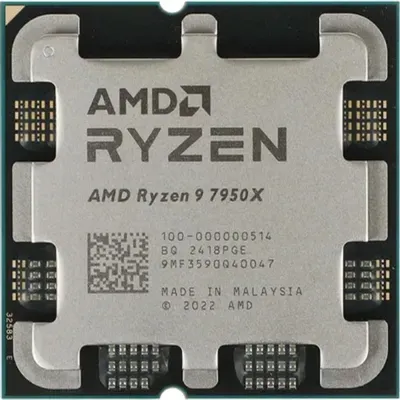 100-000000514 - Процессор AMD Ryzen 9 7950X 4,5Гц (5,7ГГц Turbo) Zen4 16-ядер 32-потоков, 16MB L2, 64MB L3, 170W-230W, AM5, OEM, 100-000000514