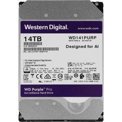 Жесткий диск Western Digital Purple Pro WD141PURP, 14TB, 3.5", SATA III, 7200 rpm