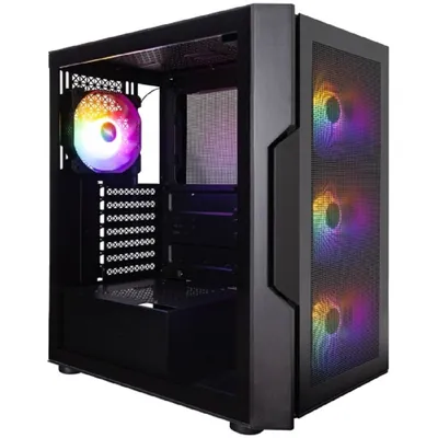 Компьютерный корпус 1STPLAYER TRILOBITE T7-P черный ATX 4x120мм LED fans T7-P-BK-4F1