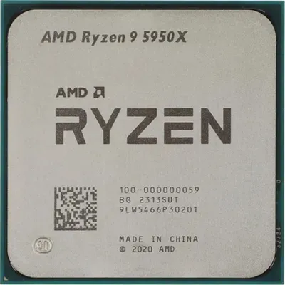 Процессор AMD 100-000000059, Ryzen 9 5950X, 16 ядер/32 потока, 3.4/4.9 ГГц, AM4
