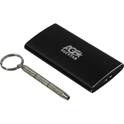 Внешний корпус AgeStar 3UBMS2 (BLACK), mSATA, USB 3.0, алюминий