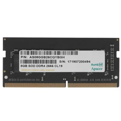 Оперативная память Apacer ES.08G2V.GNH, 8ГБ, DDR4-2666, SO-DIMM