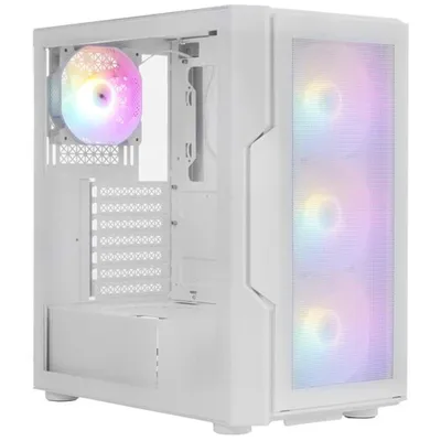 Компьютерный корпус 1STPLAYER TRILOBITE T7-P белый, ATX, 4x120мм LED fans