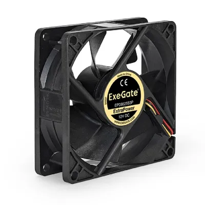 Вентилятор ExeGate EX288925RUS, 80×80×25мм, 3pin, 2400RPM