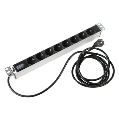 Блок розеток ЦМО R-16-8S-AM-440-3, 8×Schuko, 16 А, 1U