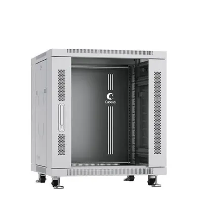 Шкаф телекоммуникационный Cabeus SH-05C-12U60/80, 19", 12U, 600×800мм, стекл. дверь, серый