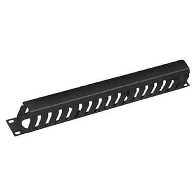 Кабельный органайзер Cabeus JB07-1U-BK 19", 1HU, 46х482х70 мм (ВхШхГ), закрытого типа, для шкафов, черный