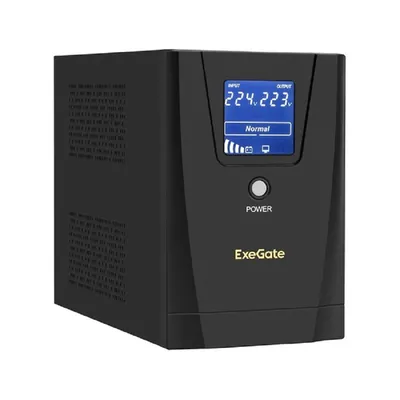 ИБП ExeGate EX292799RUS, 1500VA/950W, LCD, AVR, 2×Schuko+3×C13