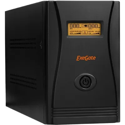 ИБП ExeGate EP285519RUS, линейно-интерактивный, 2000VA/1200W, LCD, AVR, 4×Schuko