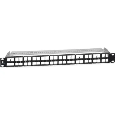 Cabeus PLBHD-48-SH-1U Модульная патч-панель высокой плотности 19" (1U), 48 портов, для экранированных модулей, с задним кабельным организатором (без модулей)