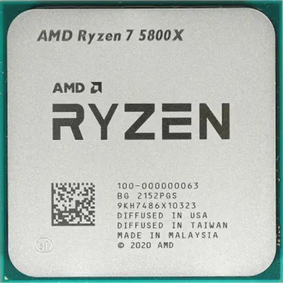 Центральный Процессор AMD RYZEN 7 5800X BOX (Vermeer, 7nm, C8/T16, Base 3,80GHz, Turbo 4,70GHz, Without Graphics, L3 32Mb, TDP 105W, w/o cooler, SAM4) (312714)