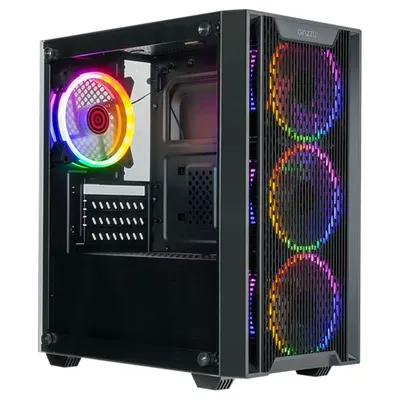 Корпус ПК Ginzzu CL650, mATX, 4×12см FRGB