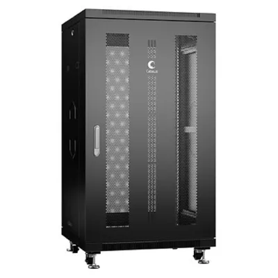 Шкаф Cabeus ND-05C-22U60/80-BK, 22U, 600×800 мм, перфорированные двери, черный