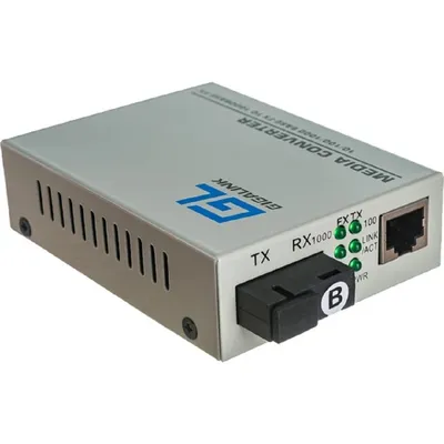 Медиаконвертер GIGALINK GL-MC-UTPF-SC1G-18SM-1550-N, 1GbE, SM, до 20 км