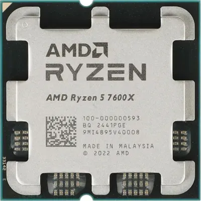 100-000000593 - Центральный Процессор AMD RYZEN 5 7600X OEM (Raphael, 5nm, C6/T12, Base 4,70GHz, Turbo 5,30GHz, RDNA 2 Graphics, L3 32Mb, TDP 105W, SAM5)