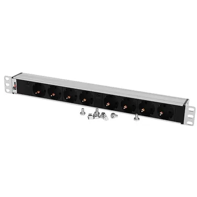 Блок розеток ЦМО R-32-8S-I-440-K, 32А, 8xSchuko, 1U, горизонтальный