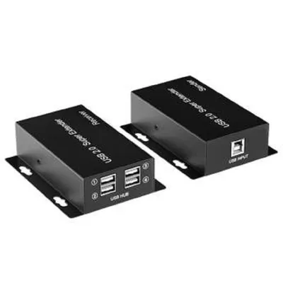 USB-удлинитель Orient VE02U4P, USB 2.0 extender до 50м, 4-port hub