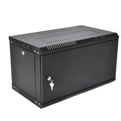 Шкаф коммутационный ЦМО (ШРН-6.500.1-9005) настенный 6U 599x529мм пер.дв.металл 200кг черный 470мм 17.8кг 180град. 346мм IP20 металл