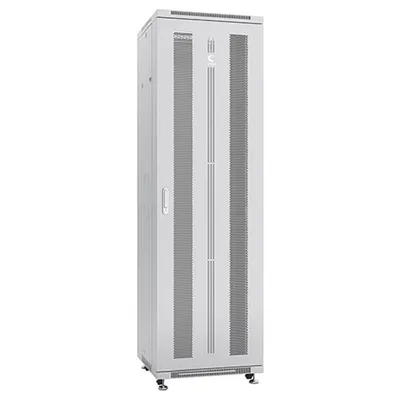 Cabeus ND-05C-42U60/80 Шкаф монтажный телекоммуникационный 19" напольный для распределительного и серверного оборудования 42U 600x800x2055mm (ШхГхВ) передняя и задняя перфорированные двери, ручка с замком, цвет серый (RAL 7035)