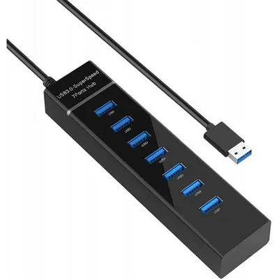 USB-хаб KS-is KS-569, 1×USB 2.0, 6×USB 3.0 Type A