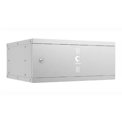 Cabeus WSC-05D-4U55/45m - Шкаф телекоммуникационный настенный 19" 4U, серия LIGHT разборный, дверь металл, цвет серый