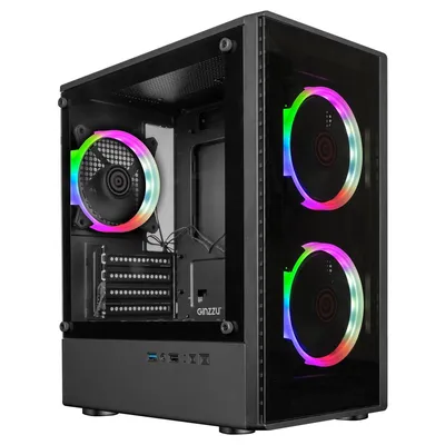 Корпус Ginzzu CL406, mATX, без БП, FRGB